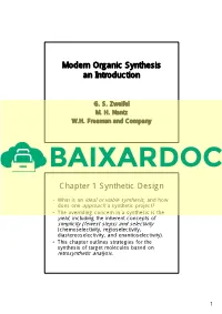 Modern Organic Synthesis an Introduction