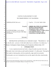 Order Granting Plaintiffs' Motion for Summary