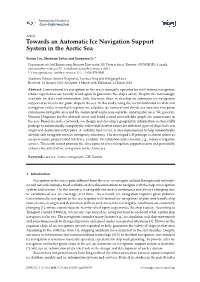 Towards an Automatic Ice Navigation Support System in the Arctic Sea