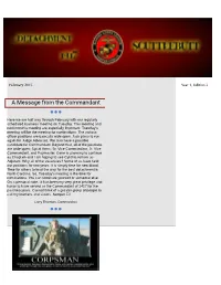 A Message from the Commandant