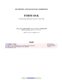 J C PENNEY CO INC Form 10-K Annual Report Filed 2012-03-28