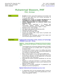 Muhammad Waseem, PMP Phd