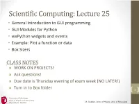 Scientific Computing