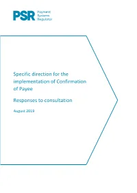 SD10 Confirmation of Payee Responses to Consultation