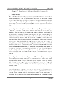 Chapter 7. Development of Copper Industries in Mongolia