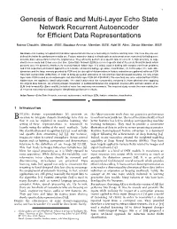 Genesis of Basic and Multi-Layer Echo State Network Recurrent Autoencoder for Efficient Data Representations