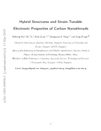 Hybrid Structures and Strain-Tunable Electronic Properties of Carbon Nanothreads