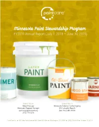 Minnesota Paint Stewardship Program