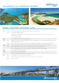 SUGGESTED ITINERARIES by Rail