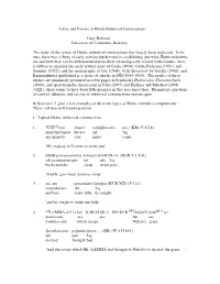 Active and Passive in Hittite Infinitival Constructions Gary Holland