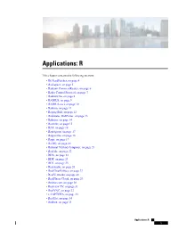 Applications: R