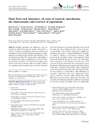 Mont Terri Rock Laboratory, 20 Years of Research: Introduction, Site Characteristics and Overview of Experiments