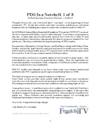 PEG in a Nutshell, 1 of 3 by Pete Fasciano, Executive Director 1/4/2013