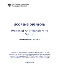 SCOPING OPINION: Proposed A47 Wansford to Sutton