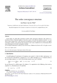 The Order Convergence Structure