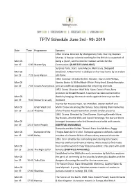 TPTV Schedule June 3Rd - 9Th 2019