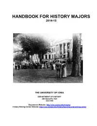 Handbook for History Majors 2014-15