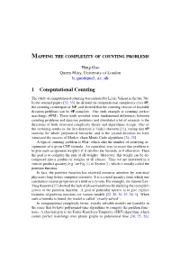 Mapping the Complexity of Counting Problems