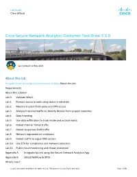 Secure Network Analytics Test Drive Lab Guide