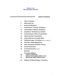 Table of Contents