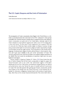 The U.S. Coptic Diaspora and the Limit of Polarization