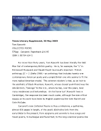 Tom Raworth: Collected Poems