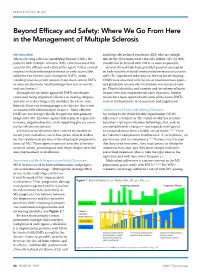 Where We Go from Here in the Management of Multiple Sclerosis