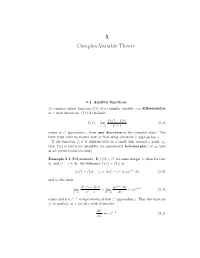 5 Complex-Variable Theory
