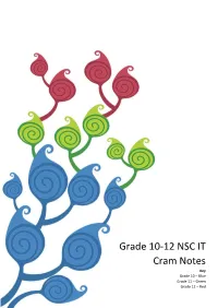 Grade 10-12 NSC IT Cram Notes