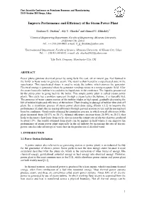 Improve Performance and Efficiency of the Steam Power Plant