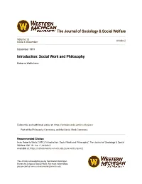 Introduction: Social Work and Philosophy