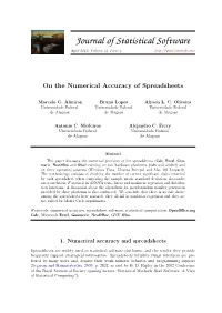 On the Numerical Accuracy of Spreadsheets
