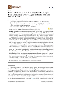 Rare Earth Elements in Planetary Crusts: Insights from Chemically Evolved Igneous Suites on Earth and the Moon