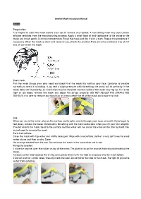 Snorkel Mask Instruction Manual Preparation
