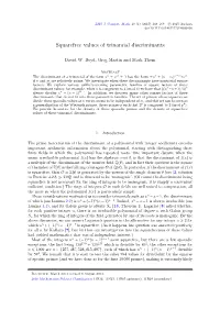 Squarefree Values of Trinomial Discriminants