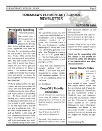 Tomahawk Elementary School Newsletter