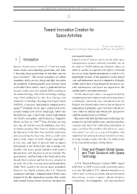 Toward Innovation Creation for Space Activities