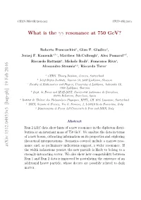 What Is the Γγ Resonance at 750 Gev? Arxiv:1512.04933V3 [Hep-Ph