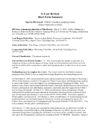 5-Year Review Short Form Summary
