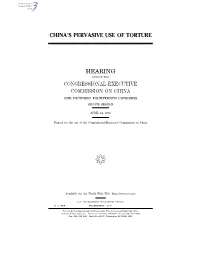 China's Pervasive Use of Torture