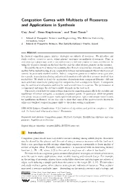 Congestion Games with Multisets of Resources and Applications in Synthesis