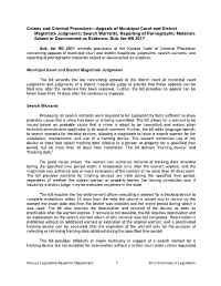 Crimes and Criminal Procedure—Appeals Of