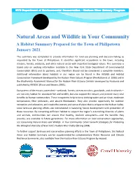 Philipstown Habitat Summary 2021