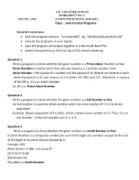 Std XII Computer Science