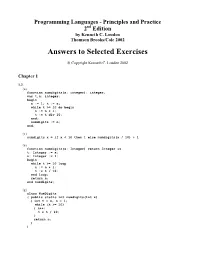 Answers to Selected Exercises