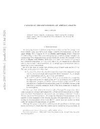 Arxiv:2007.07508V1 [Math.GR] 15 Jul 2020 Re H Aoia Eopstosaeapplied