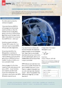 Table of Contents Access EWTN – on Your Television, Pray for It, Support It Financially If You Programme Highlights