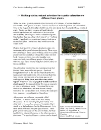 10 Walking Sticks: Natural Selection for Cryptic Coloration on Different Host Plants