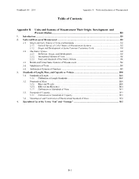 Appendix B – Units and Systems of Measurement