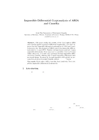 Impossible Differential Cryptanalysis of ARIA and Camellia